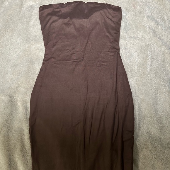 Long Brown Tube Dress - Picture 1 of 7